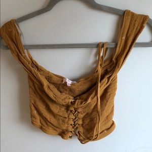 Off-shoulder crop top